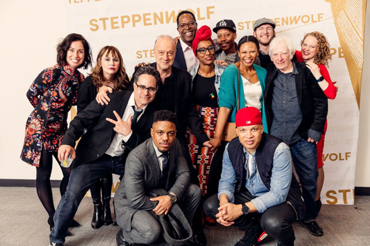 Audrey Francis, Sally Murphy, Rajiv Joseph, Jon Michael Hill (kneeling), Yasen Peyankov, James Vincent Meredith, Celeste Cooper, Namir Smallwood, Alana Arenas, Glenn Davis (kneeling), Cliff Chamberlain, Austin Pendleton and Caroline Neff at 