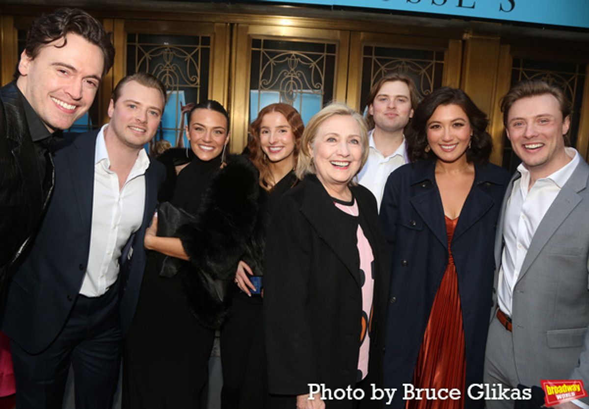 Erich Bergen, Noah Fosse, Kyra Mathison,, Julia Eramo, Hillary Clinton, Leif Fosse, Jamie Schwarz and Sean Fosse  at 