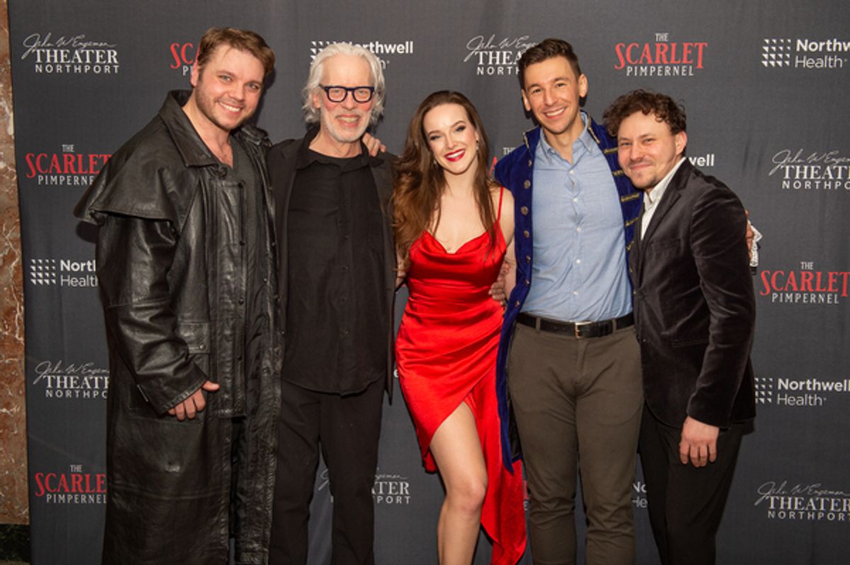 Nathaniel Hackmann (Chauvelin), Terrence Mann, Arianne Davidow (Margeurite St. Just), Christopher Behmke (Percy Blakeney/The Scarlet Pimpernel) and Jonathan Cobrda (Elton)