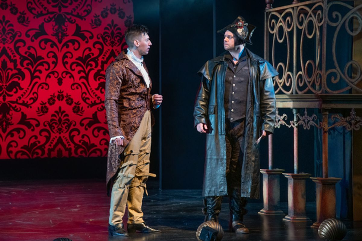 Christopher Behmke (Percy Blakeney/The Scarlet Pimpernel) and Nathaniel Hackmann (Chauvelin)
