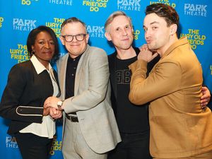 Donna Berlin, James Bradshaw, Ian Hallard, Andrew Horton @ BroadwayWorld Donna Berlin, James Bradshaw, Ian Hallard, Andrew Horton Photo