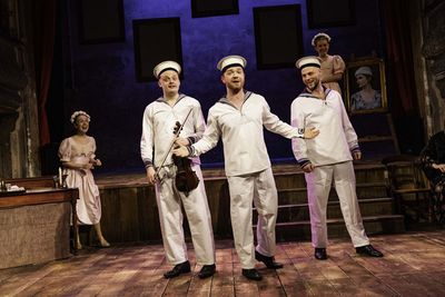 Edward Watchman (Harry), Kieran Parrott (Richard Dauntless) and Max Panks (Thomas)  ( Photo