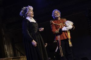 Rosemary Ash (Dame Hannah) with Steve Watts (Sir Roderic Murgatroyd)  (photo: Mark Se Photo
