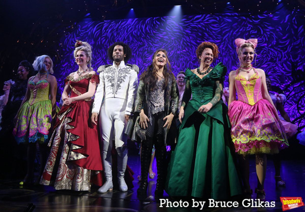 Morgan Higgins, Grace McLean, Jordan Dobson, Linedy Genao, Carolee Carmello and Sammi Gayle at 