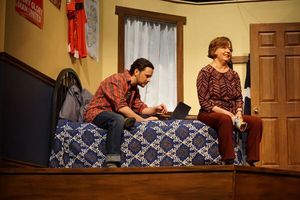 Cheryl (Kathleen Walsh) dreaming of her life as a child with her family while Declan  Photo