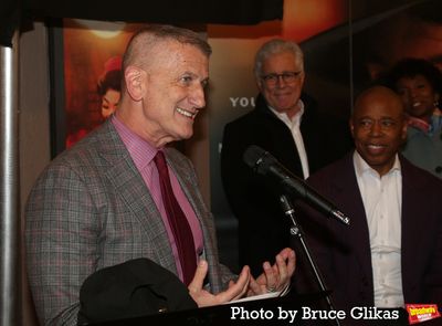 Tom Kirdahy, David Thompson and Mayor Eric Adams of New York City  Photo