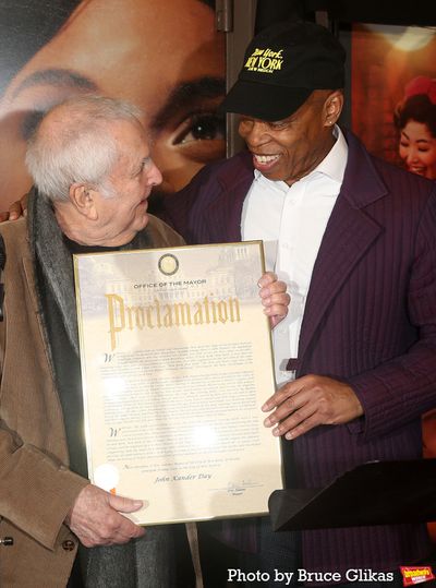 John Kander and Mayor Eric Adams of New York City  Photo