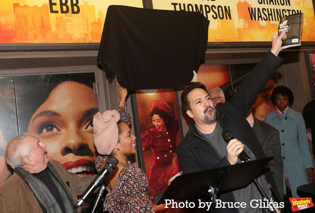 John Kander, Anna Uzele, Lin-Manuel Miranda and Sharon Washington at 