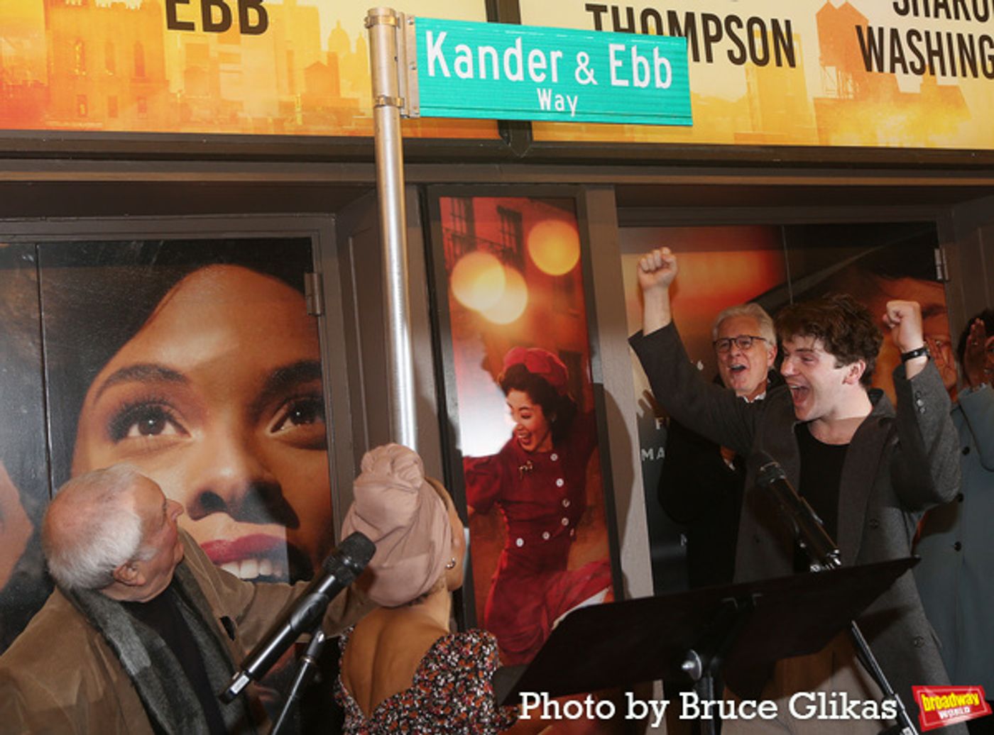 Photos: Go Inside the Unveiling of 'Kander & Ebb Way' in Honor of NEW YORK, NEW YORK's First Preview  Image