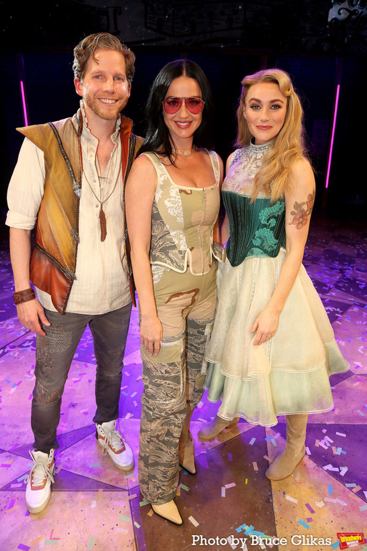 Stark Sands, Katy Perry and Betsy Wolfe  at 