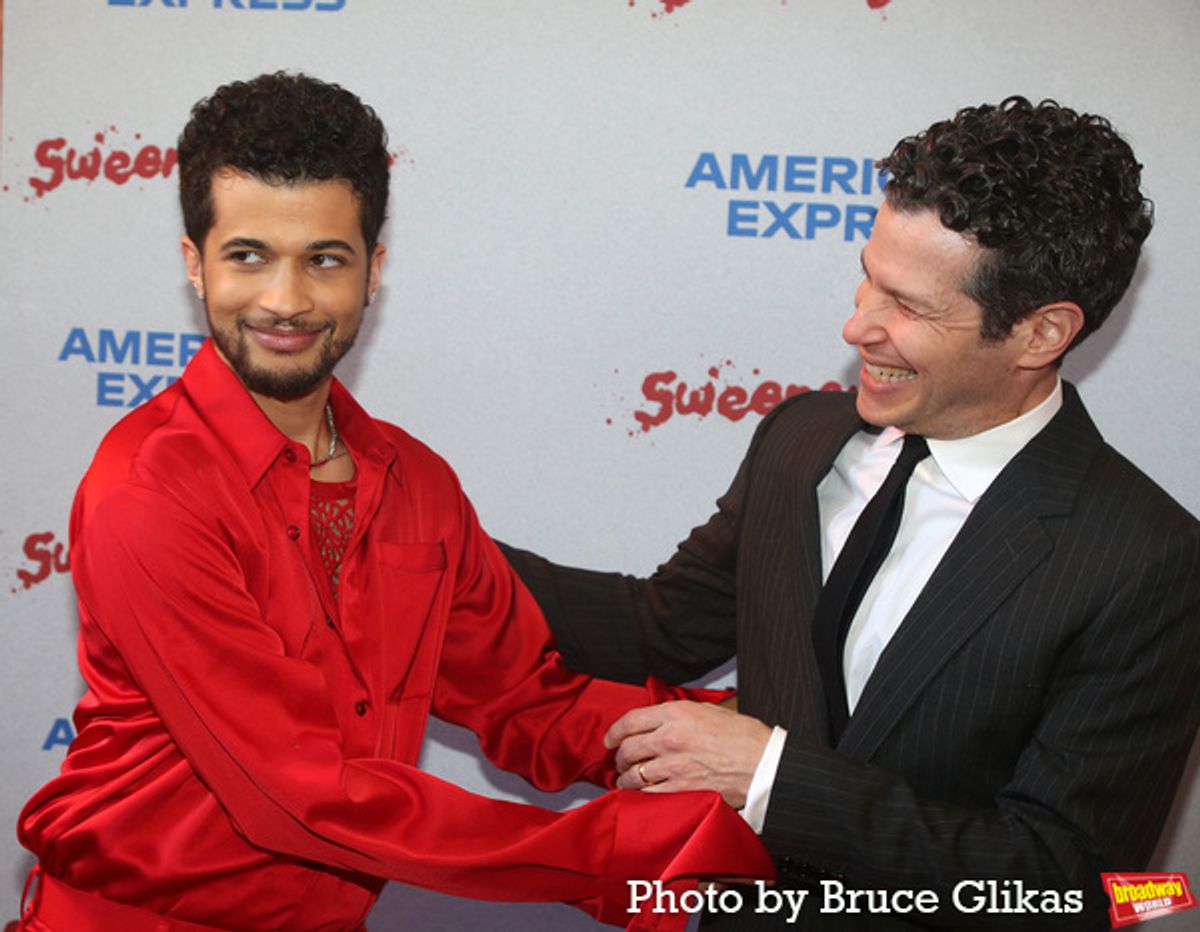 Jordan Fisher and Director Thomas Kail at 