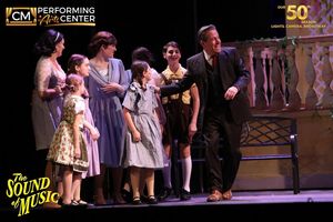 Katie Ferretti (Maria), Steve Corbellini (Captain von Trapp), and the Blue Cast Photo