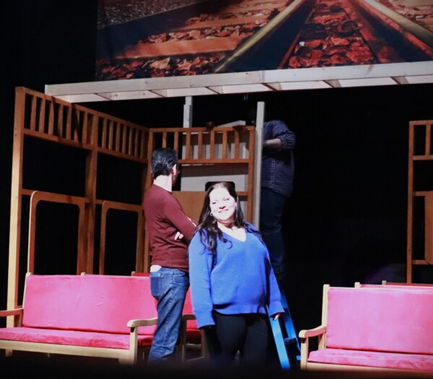 Photos: Go Inside Rehearsals for ON THE RIGHT TRACK at AMT Theater  Image