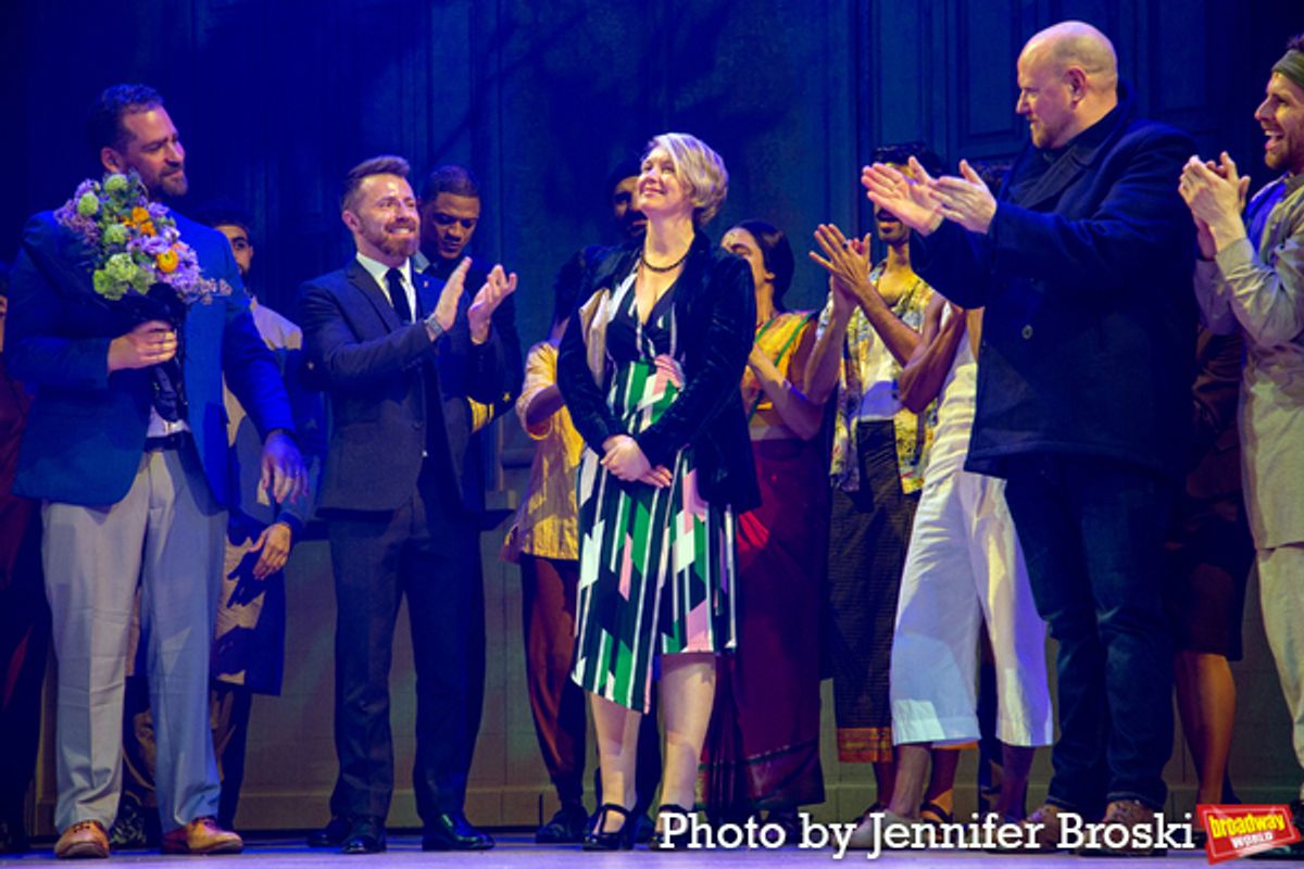 Max Webster, Tim Lutkin, Carolyn Downing, Finn Caldwell, and the cast of LIFE OF PI at 