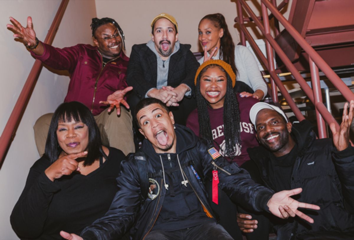 Lin-Manuel Miranda and Cast of FAT HAM at 