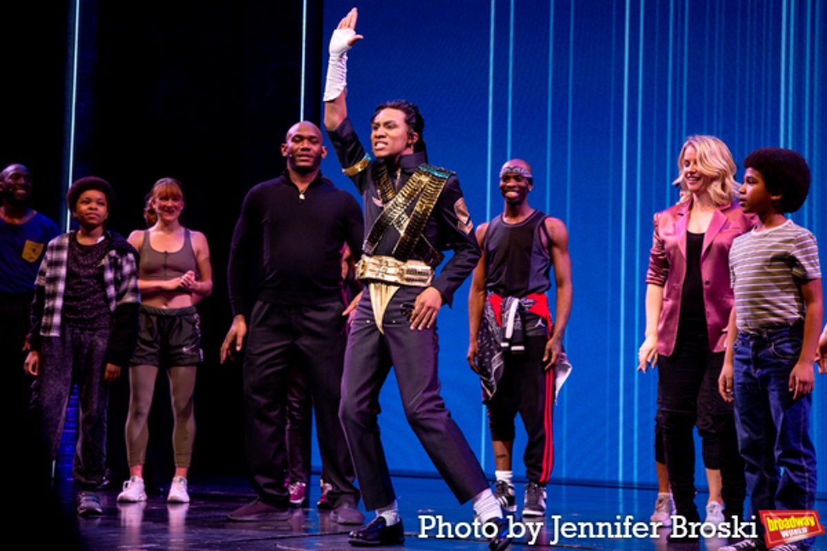 Elijah Rhea Johnson and the cast of MJ at 