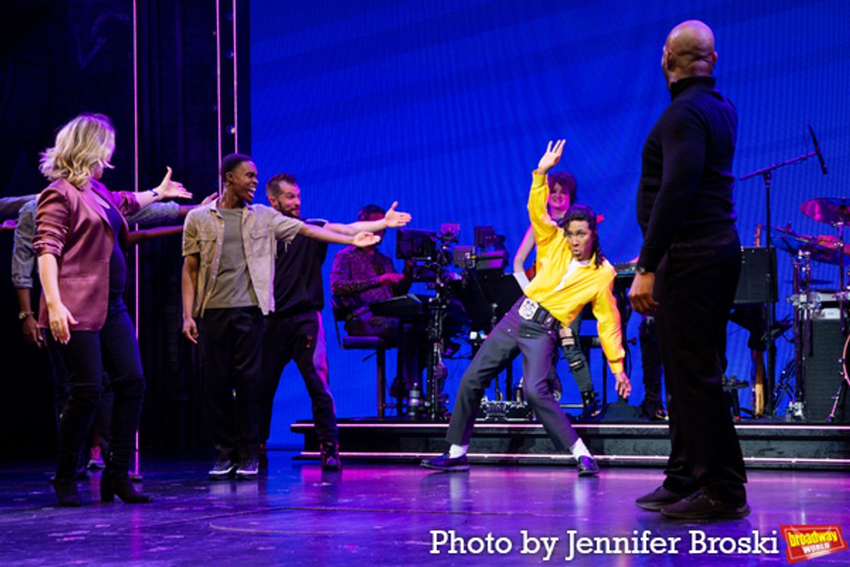 Elijah Rhea Johnson and the cast of MJ at 