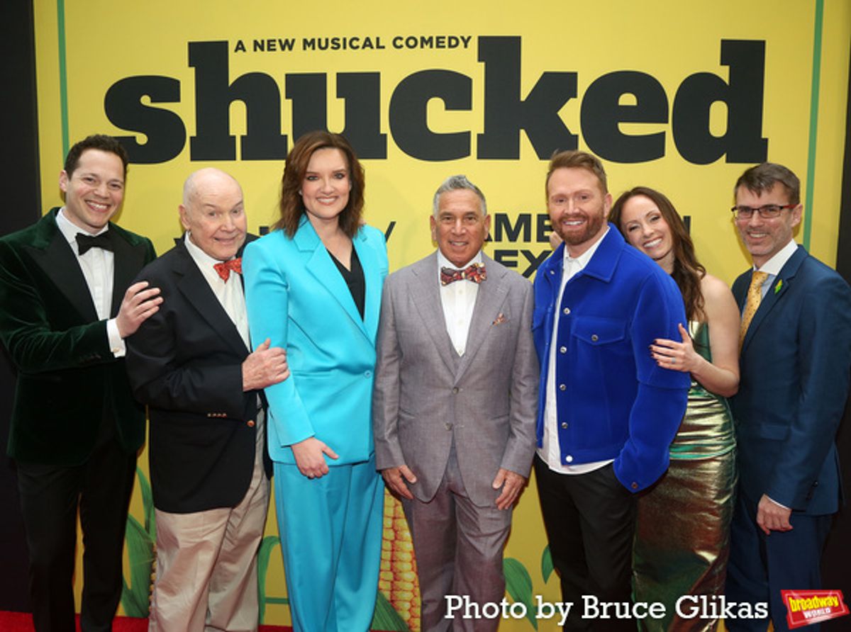 Producer Mike Bosner, Director Jack O'Brien, Co-Composer Brandy Clark, Book Writer Robert Horn, Co-Composer Shane McAnally, Choreographer Sarah O'Gleby and Musical Supervisor/Musical Director Jason Howland at 