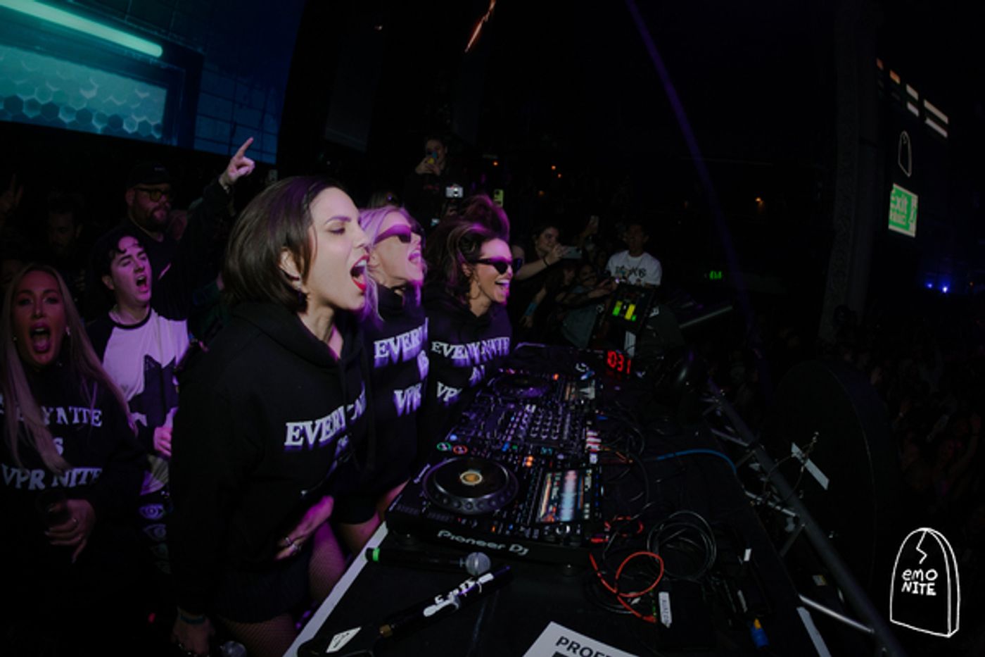 Photos: Ariana Madix, Katie Maloney and Scheana Shay of VANDERPUMP RULES Do A Surprise DJ Set at Emo Nite LA Photos: Ariana Madix, Katie Maloney and Scheana Shay of VANDERPUMP RULES Do A Surprise DJ Set at Emo Nite LA Image