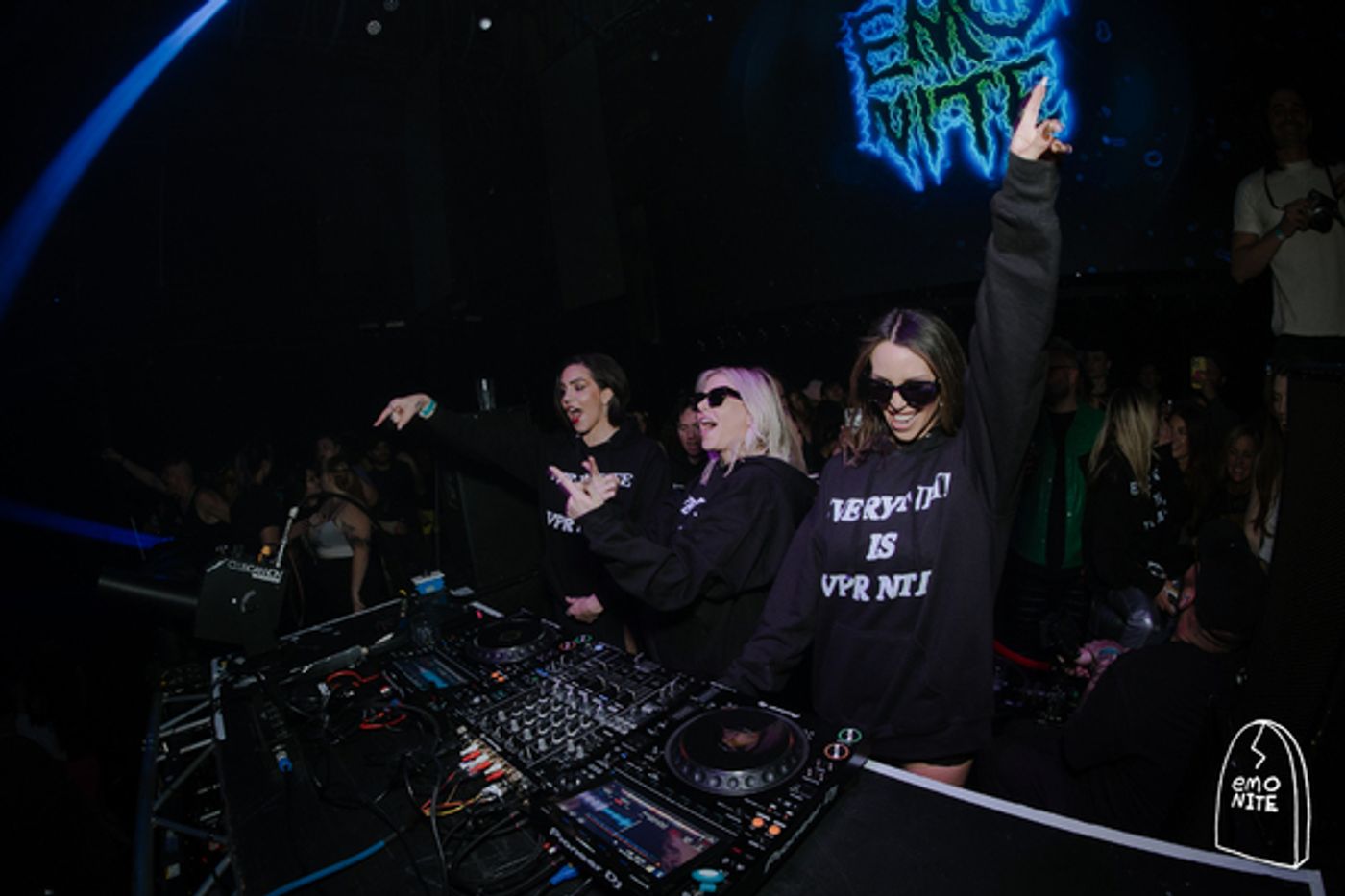 Photos: Ariana Madix, Katie Maloney and Scheana Shay of VANDERPUMP RULES Do A Surprise DJ Set at Emo Nite LA Photos: Ariana Madix, Katie Maloney and Scheana Shay of VANDERPUMP RULES Do A Surprise DJ Set at Emo Nite LA Image
