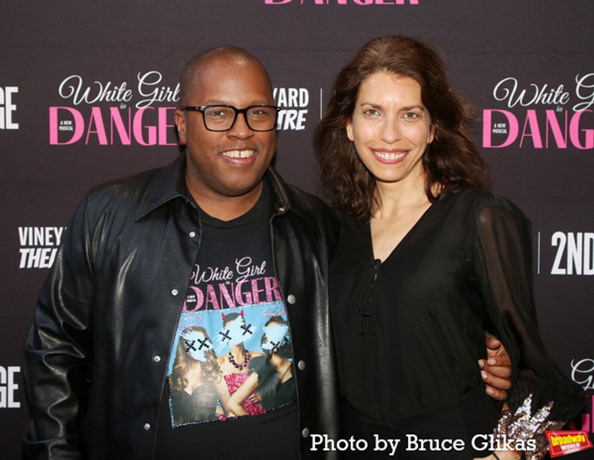 Michael R. Jackson and Vineyard Theater Co-Artistic Director Sarah Stern at 