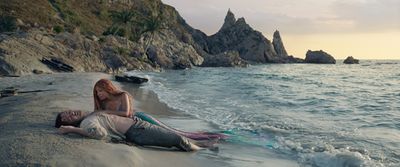 Jonah Hauer-King as Prince Eric and Halle Bailey as Ariel Photo