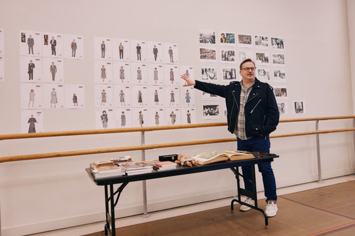 Costume designer Alejo Vietti in rehearsal for Evita, at American Repertory Theater beginning May 17. at 