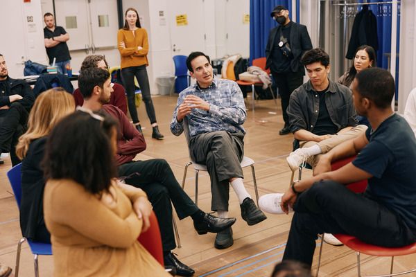 Gabriel Burrafato and the company of Evita, at American Repertory Theater beginning M Photo