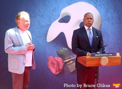Sir Andrew Lloyd Webber and New York City Mayor Eric Adams  Photo