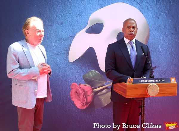 Sir Andrew Lloyd Webber and New York City Mayor Eric Adams  Photo