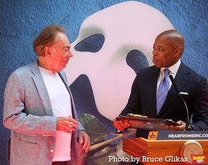 Sir Andrew Lloyd Webber and New York City Mayor Eric Adams  Photo