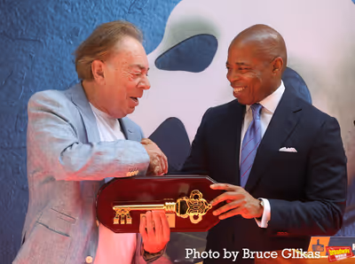 Sir Andrew Lloyd Webber and New York City Mayor Eric Adams  Photo