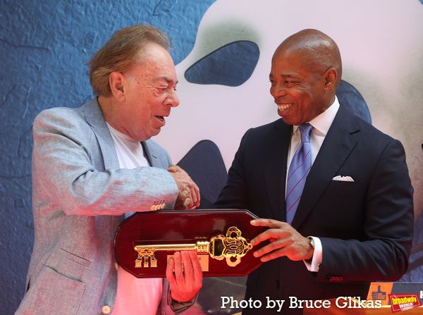 Sir Andrew Lloyd Webber and New York City Mayor Eric Adams  Photo