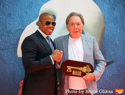 New York City Mayor Eric Adams and Sir Andrew Lloyd Webber  Photo