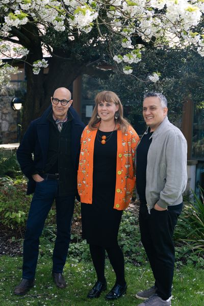 Stanley Tucci, Ania Trzebiatowska, Joe Russo Photo