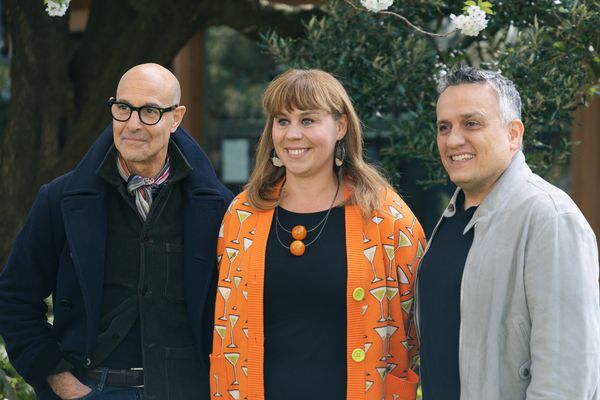 Stanley Tucci, Ania Trzebiatowska, Joe Russo Photo