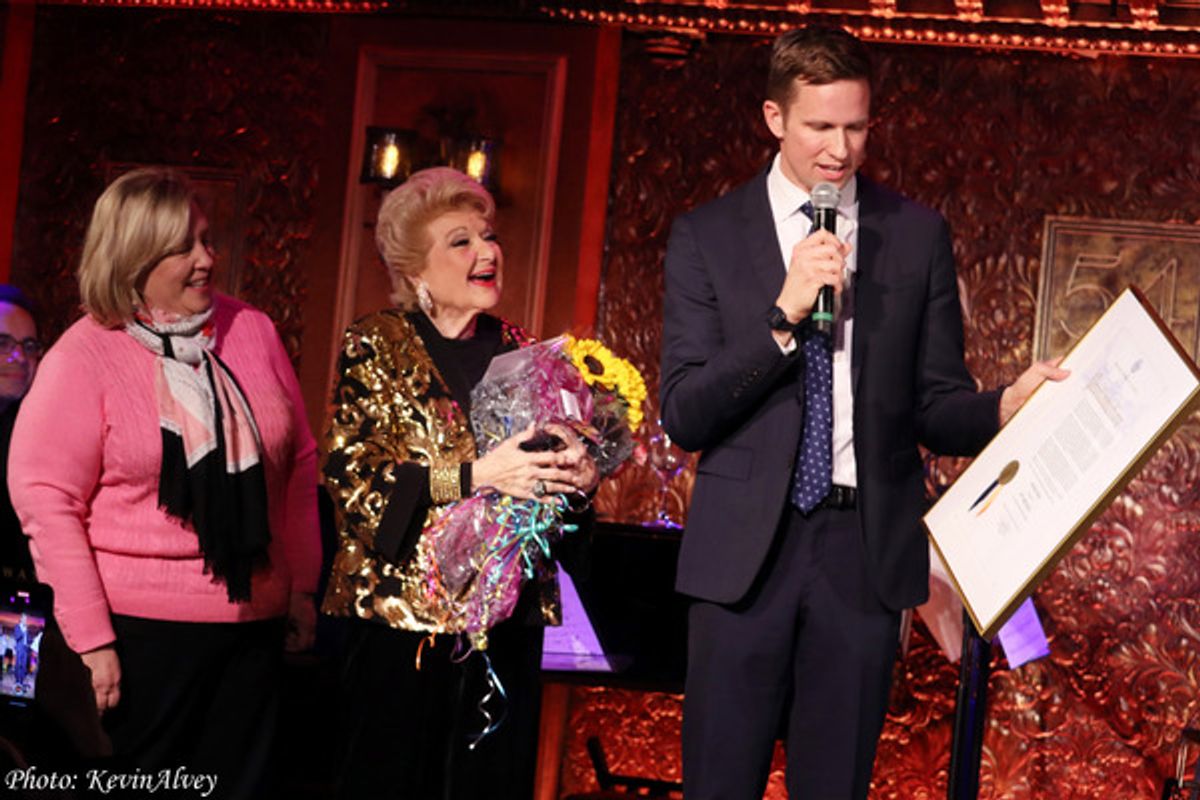 Assemblywoman Rebbeca Seawright, Marilyn Maye, Councilman Erik Bottcher at 