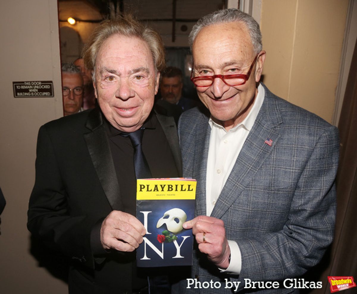 Sir Andrew Lloyd Webber and Senate Majority Leader Chuck Schumer at 