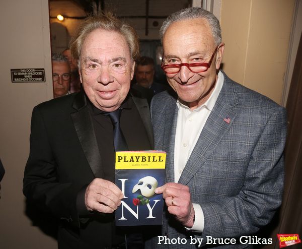 Sir Andrew Lloyd Webber and Senate Majority Leader Chuck Schumer Photo