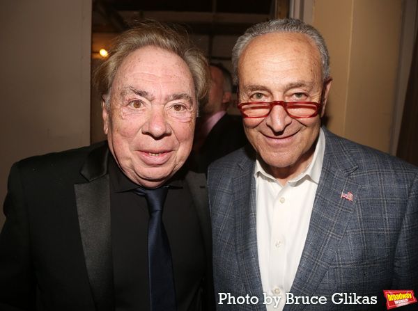 Sir Andrew Lloyd Webber and Senate Majority Leader Chuck Schumer Photo