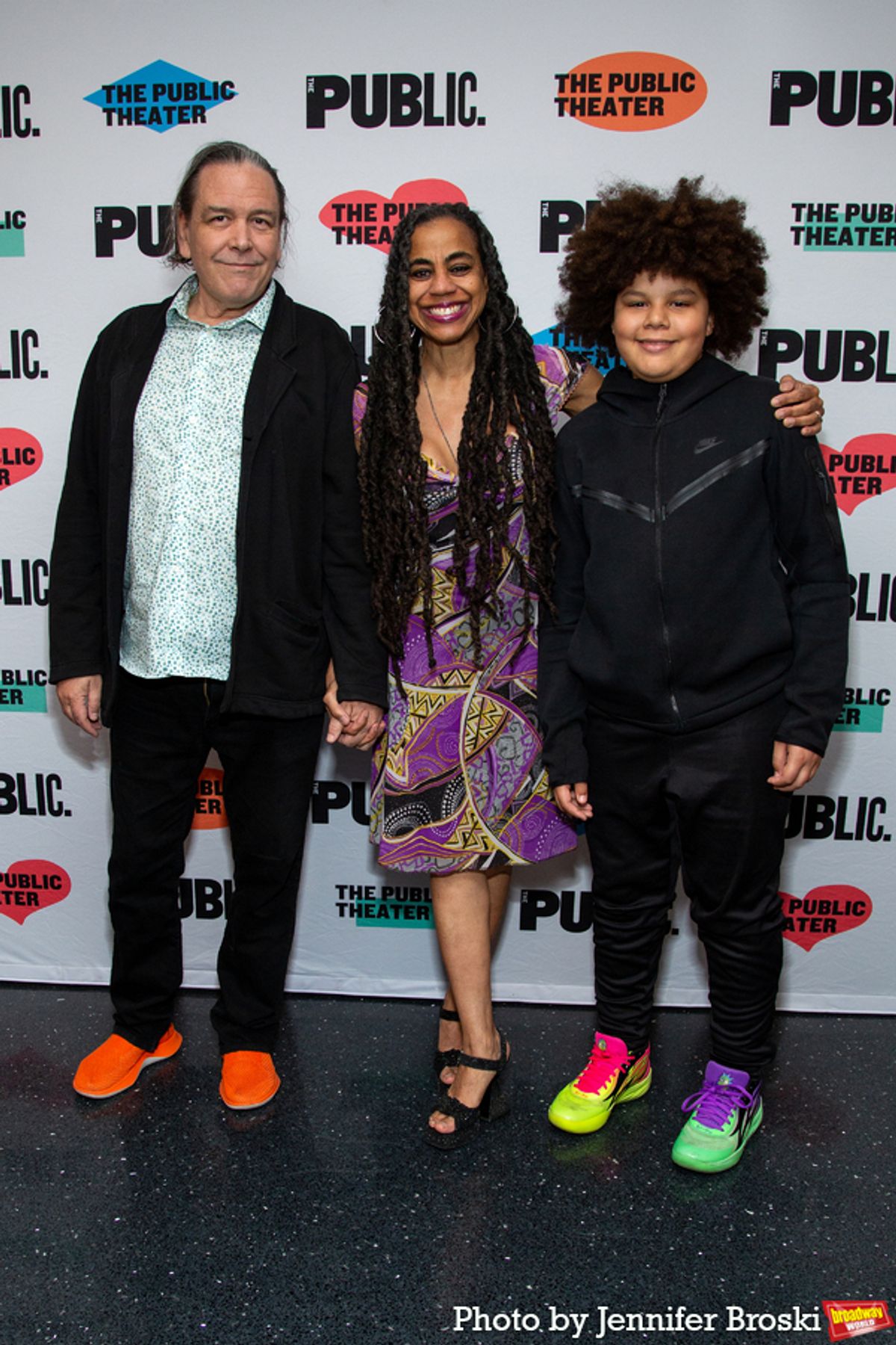 Christian Konopka, Suzan-Lori Parks, and son Durham at 