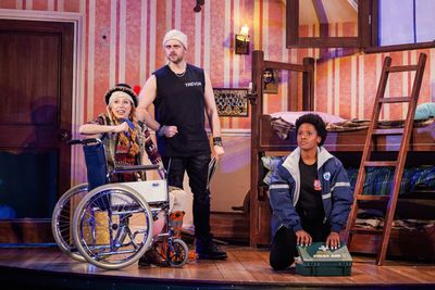 Ellie Morris (Lucy), Chris Leask (Trevor), and Bianca Horn (Gill) Photo