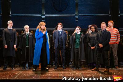 Sonia Friedman, Colin Callender, and the cast of HARRY POTTER AND THE CURSED CHILD Photo