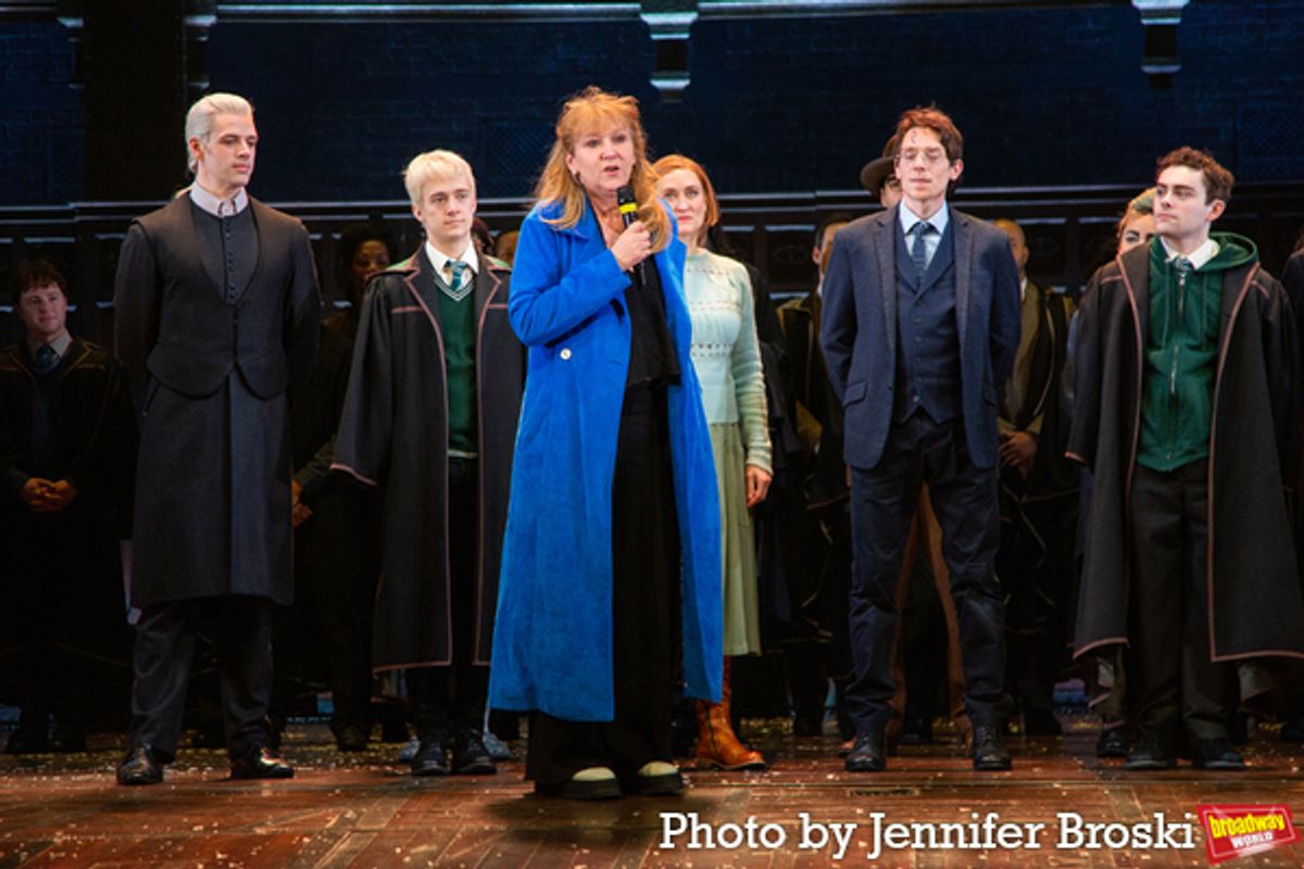 Sonia Friedman and the cast of HARRY POTTER AND THE CURSED CHILD at 