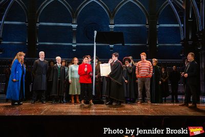 Sonia Friedman, Anne del Castillo, Colin Callender, and the cast of HARRY POTTER AND  Photo