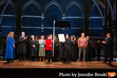 Sonia Friedman, Anne del Castillo, Colin Callender, and the cast of HARRY POTTER AND  Photo