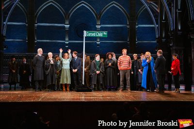Sonia Friedman, Anne del Castillo, Colin Callender, and the cast of HARRY POTTER AND  Photo