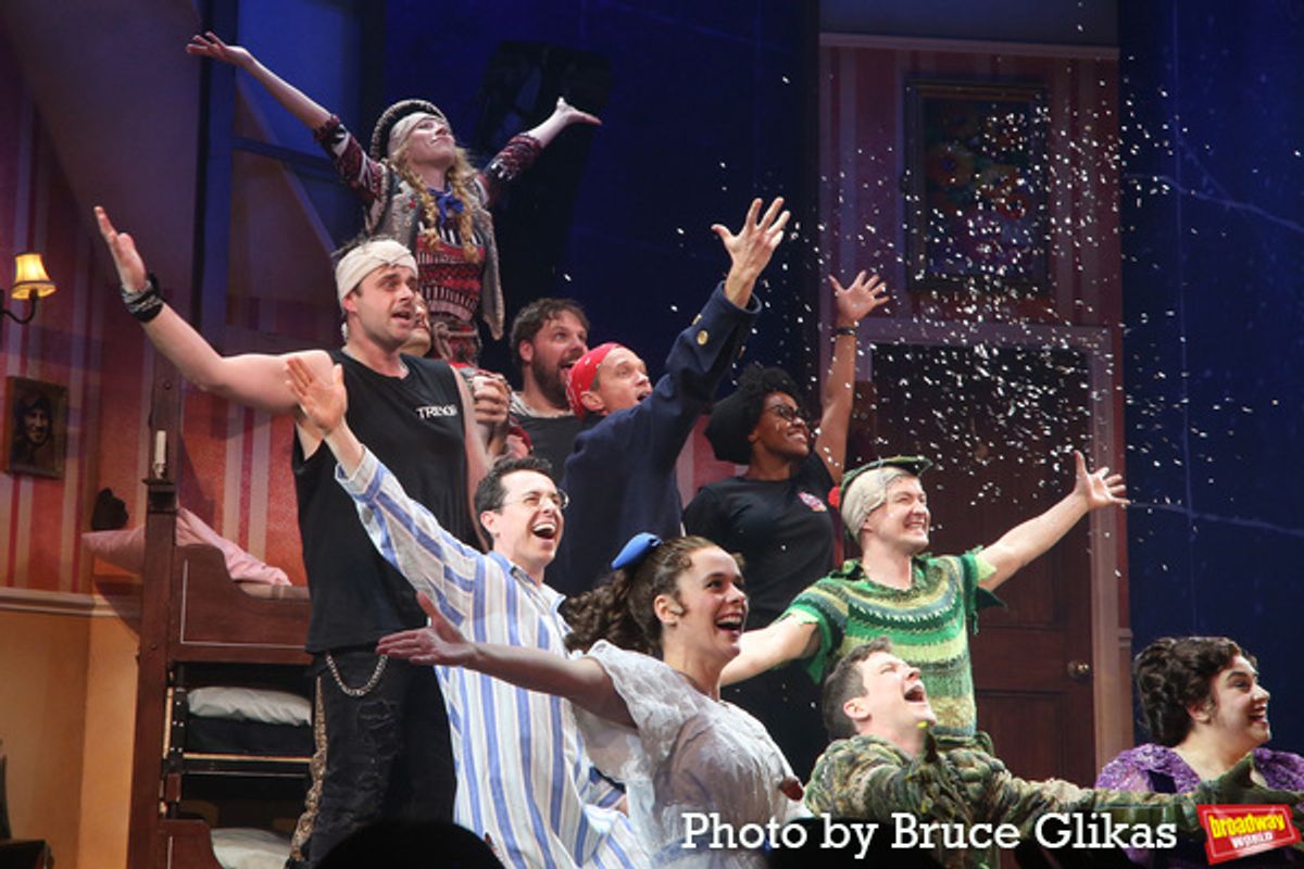 Ellie Morris, Chris Leask, Henry Shields, Jonathan Sayer, Charlie Russell, Matthew Cavendish, Neil Patrick Harris, Nancy Zamit, Greg Tannahill, Henry Lewis, and Bianca Horn at 