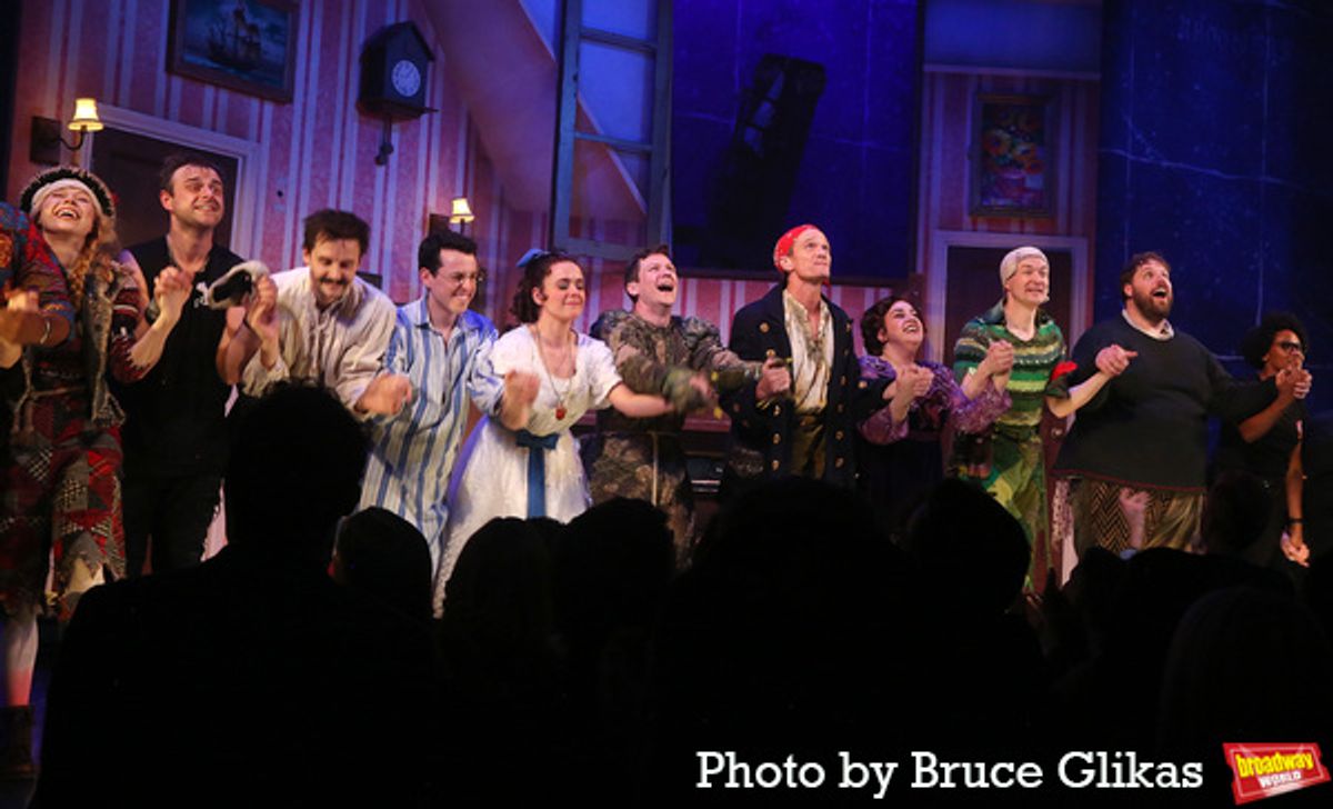 Ellie Morris, Chris Leask, Henry Shields, Jonathan Sayer, Charlie Russell, Matthew Cavendish, Neil Patrick Harris, Nancy Zamit, Greg Tannahill, Henry Lewis and Bianca Horn at 