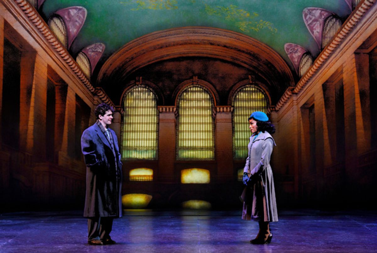 Colton Ryan and Anna Uzele at 